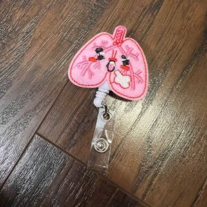 Badge Reel Lung Retractable ID Holder clip nurse respiratory therapy